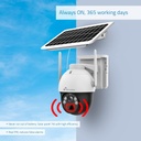 NV-Caméra de Surveillance de sécurité 360º 4G(SIM)+Panneau Solaire
