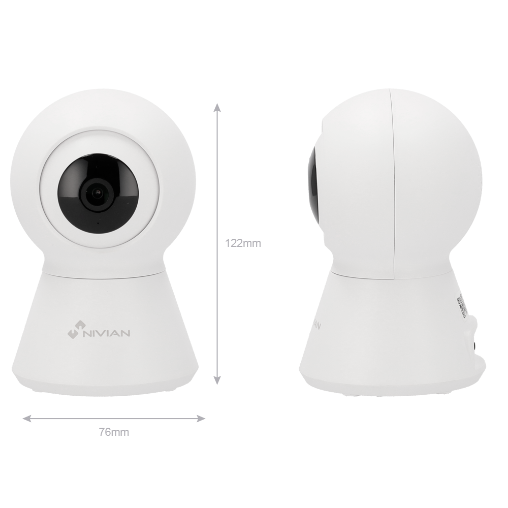 NV-Caméra intelligente 2.5K 4MP Wi-Fi 2.4 GHz | Intérieur