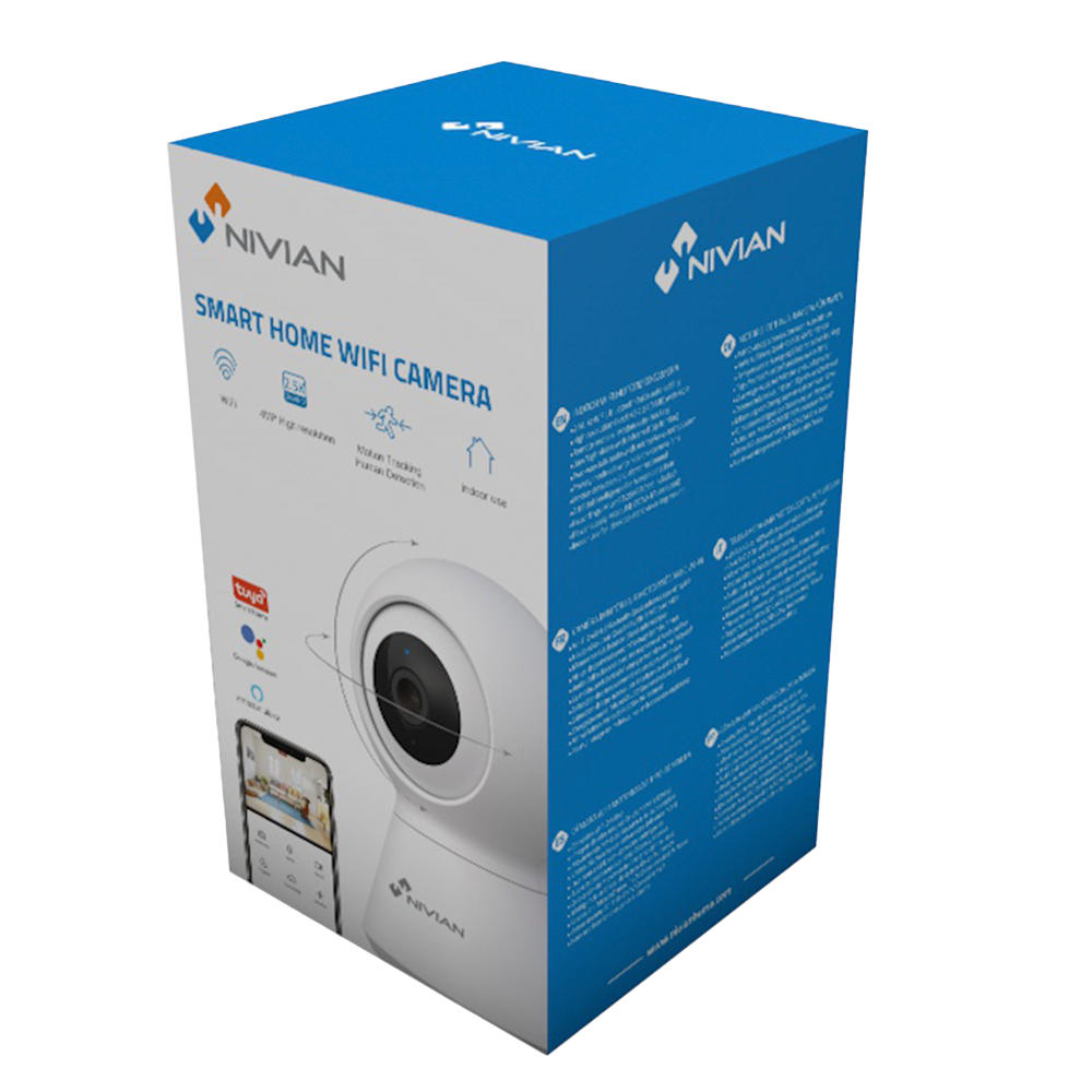 NV-Caméra intelligente 2.5K 4MP Wi-Fi 2.4 GHz | Intérieur