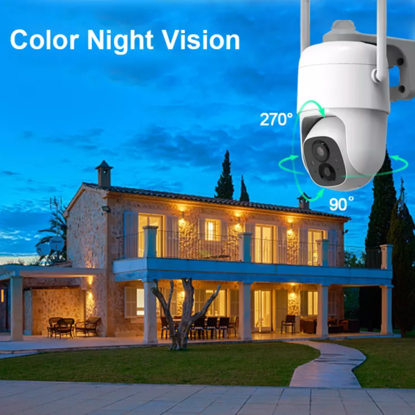 VC-Caméra Extérieur PTZ 3Mpx Wi-Fi alimenté par batterie + panneau solaire