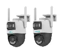 UN-Kit 2 Caméras IP Wi-Fi double objectif 6 Mégapixels