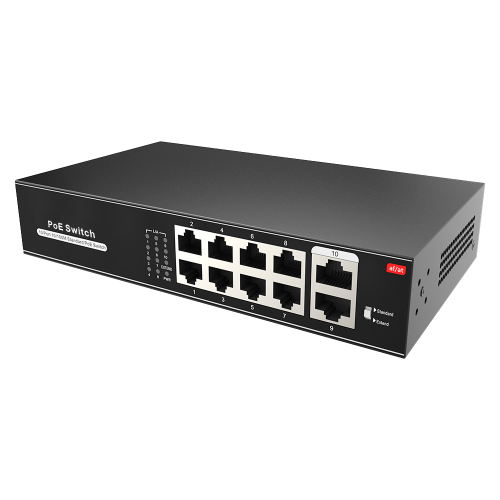 Switch 8 Ports PoE + 2 Ports UPLINK
