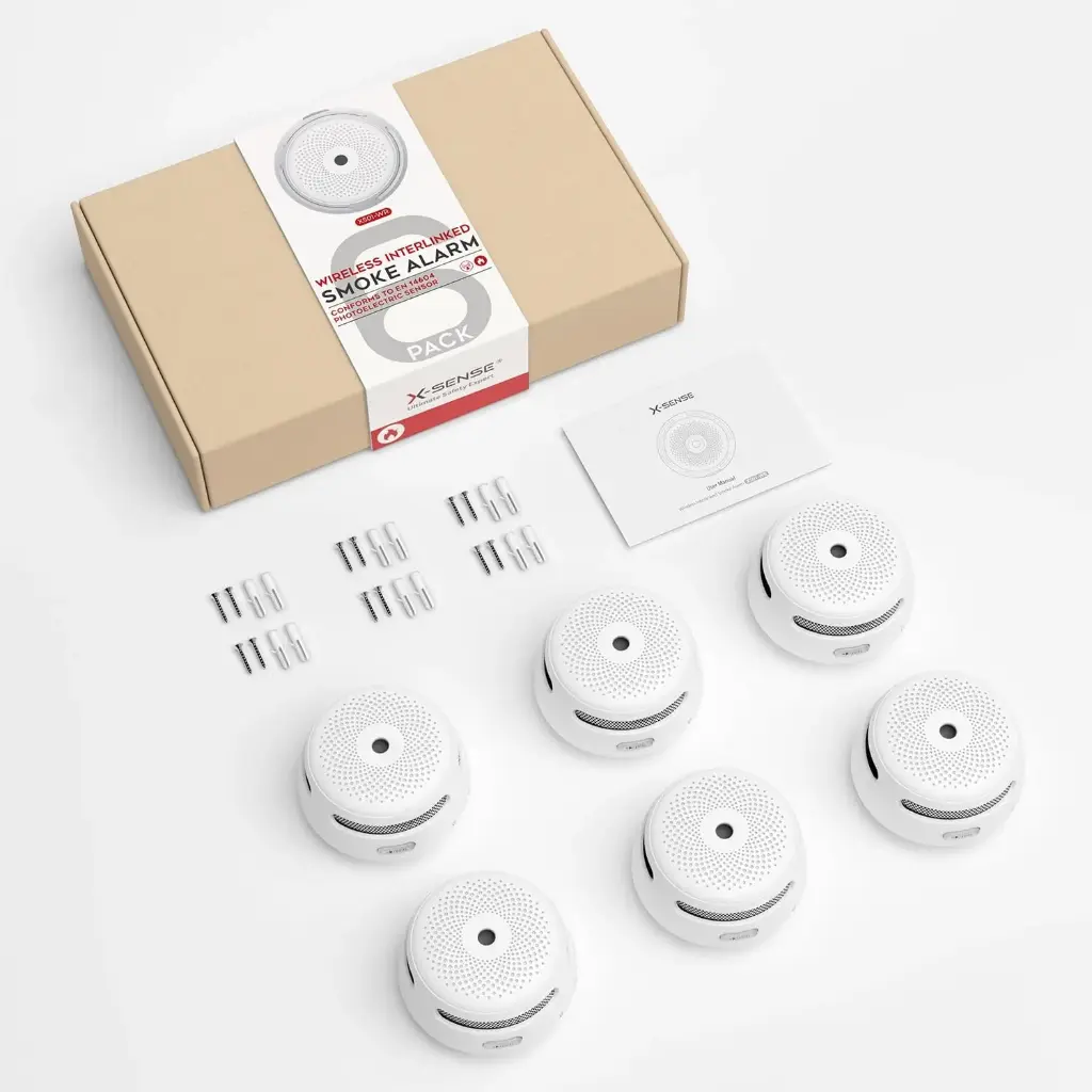 [XS01-WR-6PACK] XS-Mini-détecteurs de fumée indépendants - Lot de 6